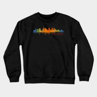 Columbus Ohio Skyline In Watercolor Digital Arts Crewneck Sweatshirt